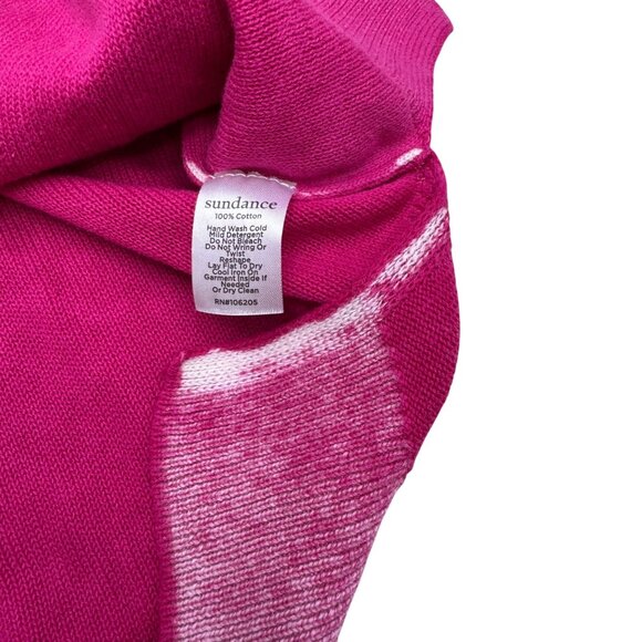 Sundance Samantha Women's Pink Lightweight V-Neck Cotton LS Sweater, Size PS - Picture 5 of 8